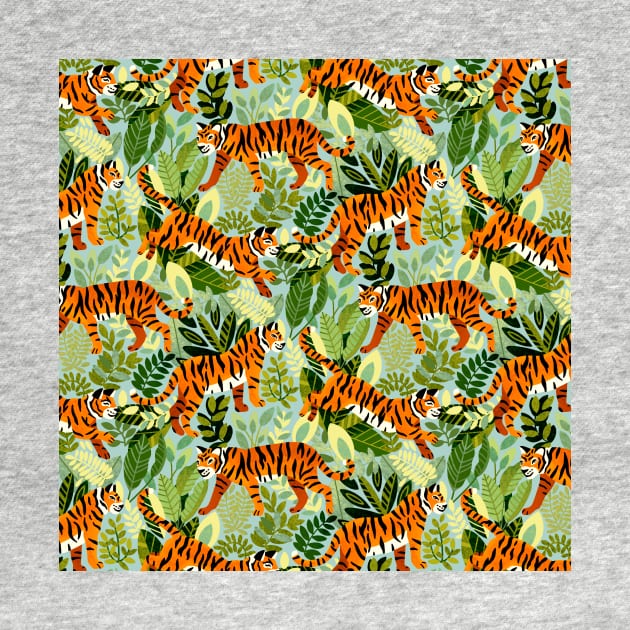 Bright Tiger Jungle Pattern by TigaTiga